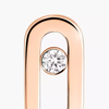Move Uno single stud earring Move Uno single diamond earring in pink gold