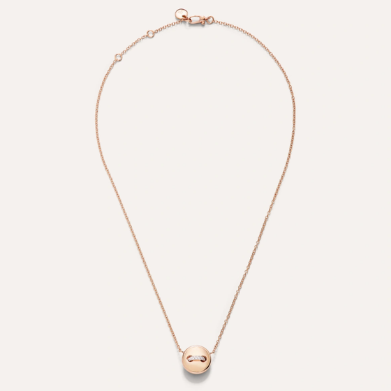 Pom Pom Dot Reversible Necklace With Pendant