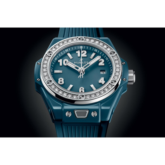 Big Bang One Click Petrol Blue Ceramic Diamonds