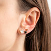 Earrings, Mother Of Pearl, Onyx, Diamonds, Rose Gold