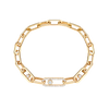 Move Link Yellow Gold Diamond Bracelet