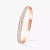 Move Noa pavé bangle small Pink Gold Diamond Bracelet