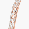Pink Gold Diamond Bracelet Move Noa PM Full Pavé Bangle