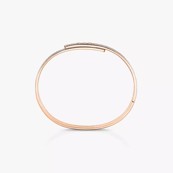 Move Noa SM Pavé Bangle Pink Gold Diamond Bracelet