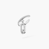Move Uno Single Clip Pavé Drop Pendant White Gold Diamond Earrings