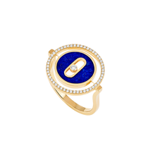  Lucky Move SM Lapis Lazuli Yellow Gold Diamond Ring