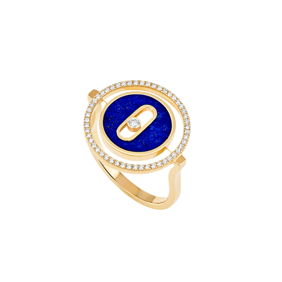Lucky Move SM Lapis Lazuli Yellow Gold Diamond Ring