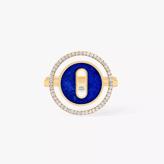 Lucky Move SM Lapis Lazuli Yellow Gold Diamond Ring