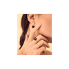 Ring, Onyx Cushion, Diamonds, Rose Gold