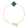 Bracelet, Green Agate, Diamonds, Yellow Gold