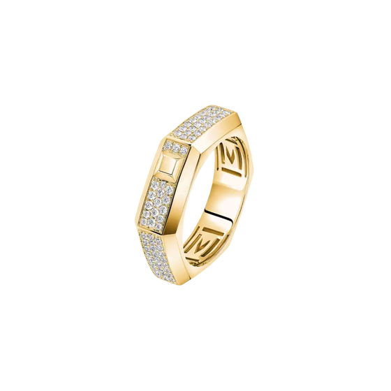 Moderniste pavé MM Yellow Gold Diamond Ring