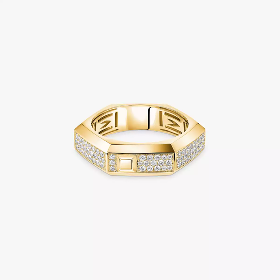 Moderniste pavé MM Yellow Gold Diamond Ring