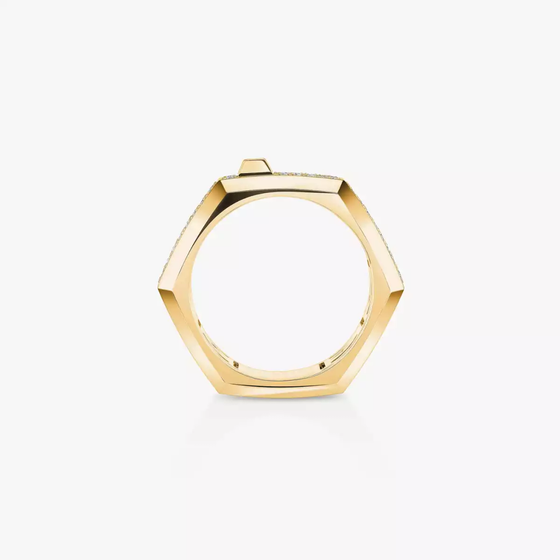 Moderniste pavé MM Yellow Gold Diamond Ring