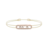 Messika CARE(S) Cream Cord Pavé Bracelet Pink Gold Diamond Bracelet