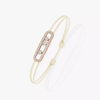 Messika CARE(S) Cream Cord Pavé Bracelet Pink Gold Diamond Bracelet