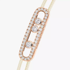 Messika Care(s) cream cord pavé bracelet