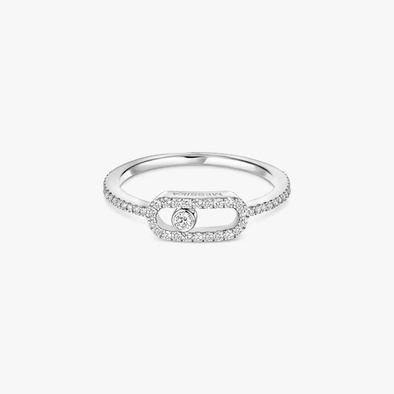 Move Uno Pavé White Gold Diamond Ring