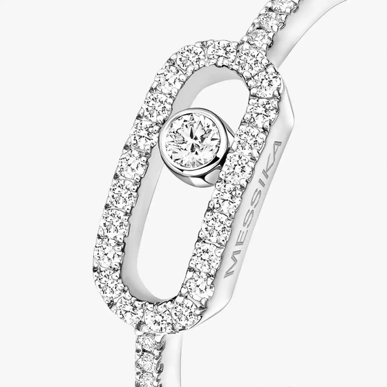 Move Uno Pavé White Gold Diamond Ring