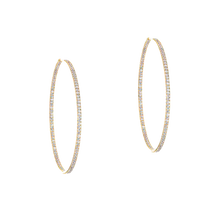  Gatsby Small Hoop Yellow Gold Diamond Earrings