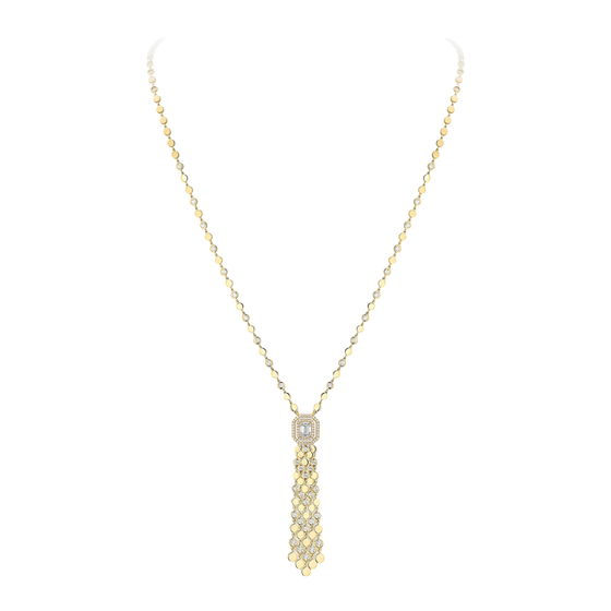 D-Vibes Tassel Yellow Gold Diamond Necklace