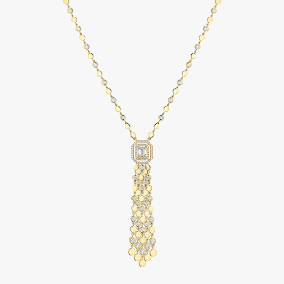 D-Vibes Tassel Yellow Gold Diamond Necklace