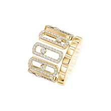  Move Iconica Pavée Bague Diamant Or Jaune