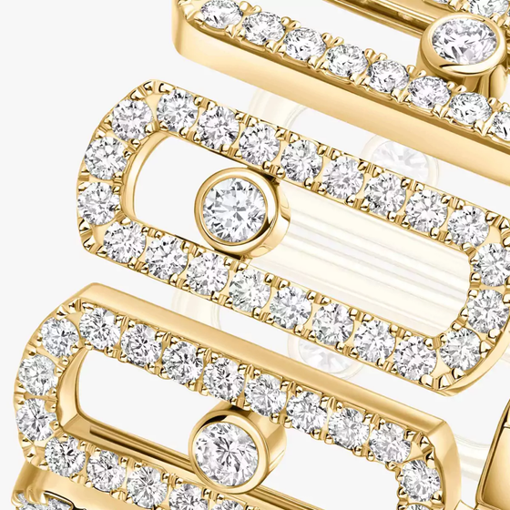 Move Iconica Pavée Bague Diamant Or Jaune