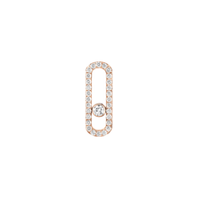  Move Uno Pavé Single Right Earring Pink Gold Diamond Earrings