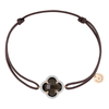 Bracelet, Smoky Quartz, Diamonds, Taupe Cord, Rose Gold
