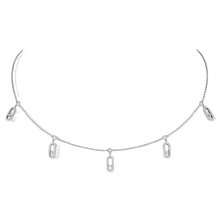  Collier Diamant Or Blanc Choker Move Uno Pampille Pavé