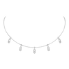 Move Uno Pavé Drop Pendant Choker White Gold Diamond Necklace