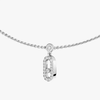 Move Uno Pavé Drop Pendant Choker White Gold Diamond Necklace
