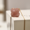 Necklace, Guava Quartz, Yellow Gold