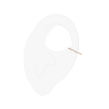  Gatsby Mono Clip Middle Pink Gold Diamond Earrings