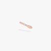 Gatsby Mono Clip Middle Pink Gold Diamond Earrings