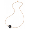 Collier, Onyx, Diamants, Or Rose