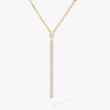 Gatsby Vertical Bar Yellow Gold Diamond Necklace