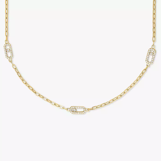 Sautoir Move Uno Collier Diamant Or Jaune