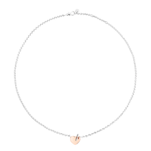  Rose Gold & Silver Heart Necklace