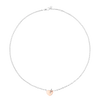 Collier Cœur Or Rose & Argent