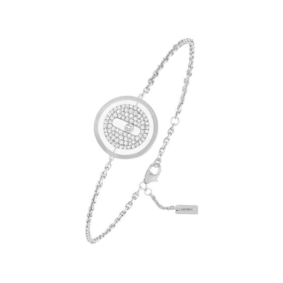 Lucky Move Pavé SM White Gold Diamond Bracelet