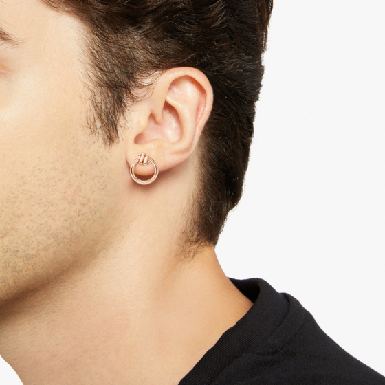 Boucle D'oreille Stud Nodo Or Rose