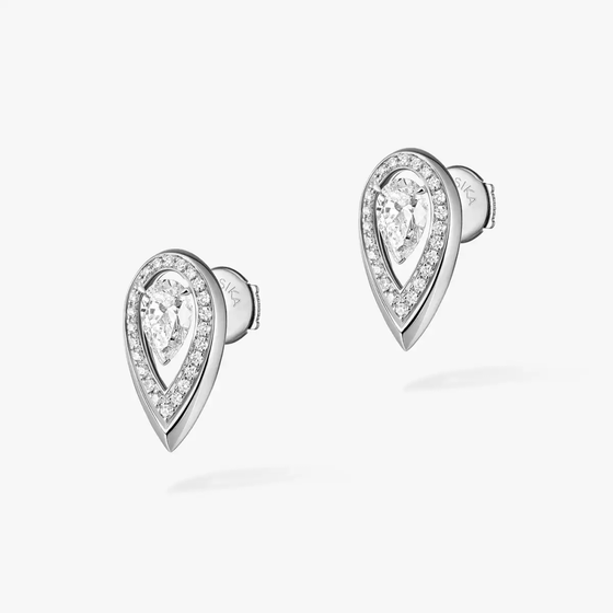 Fiery 0.25ct White Gold Diamond Earrings