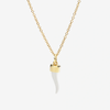 Pendentif Corne Or Jaune Et Argent
