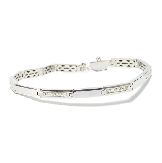 White gold diamond-set bracelet