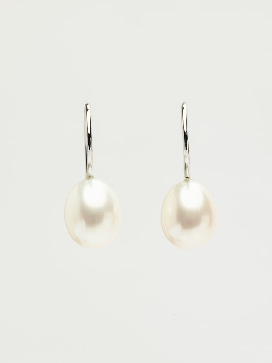 White cultured pearl pendants