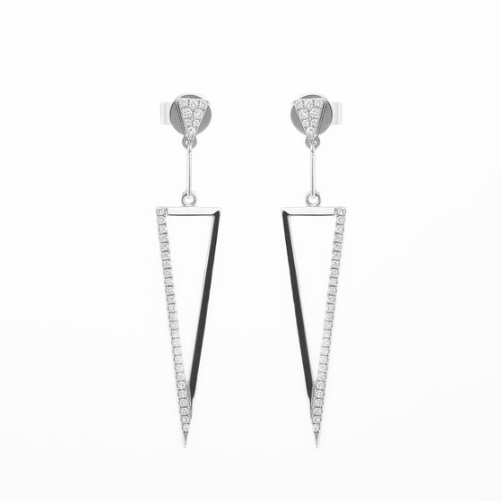 White gold diamond-set earrings