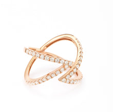  Rose gold diamond-set ring
