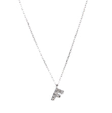  White gold letter-F necklace