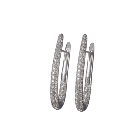 White gold diamond-set earrings
